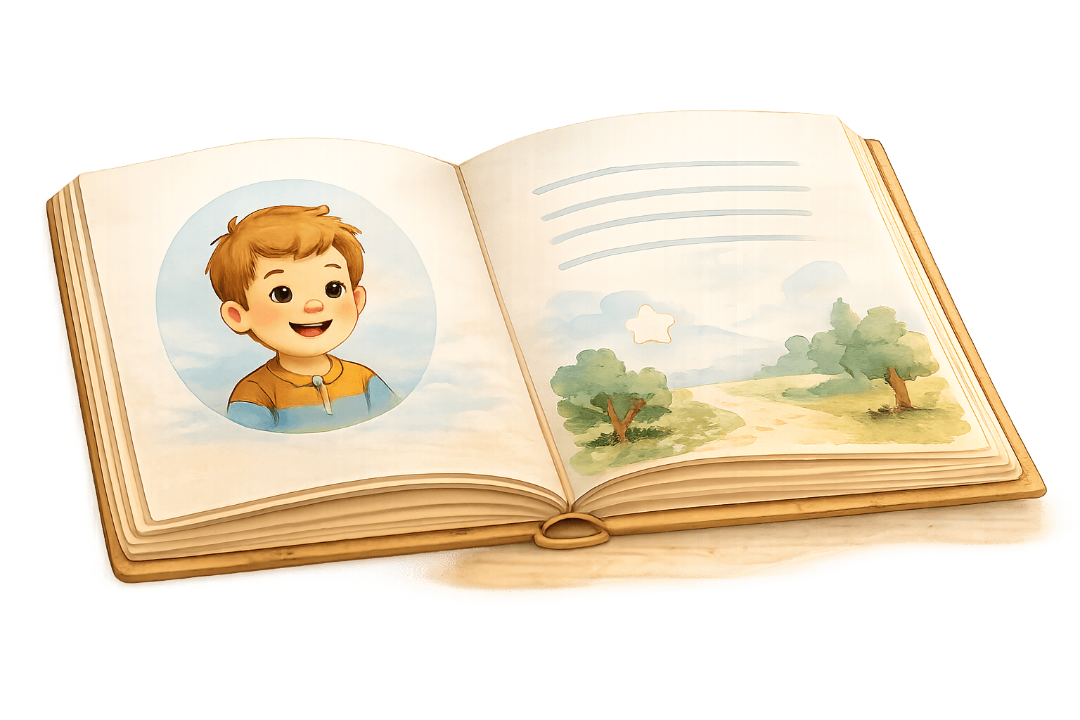 Traditional personalized book example